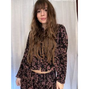 FREE PEOPLE Steady Love Lounge top Black Combo
